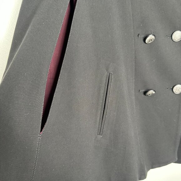 White House Black Market Cape S/M Double Breasted Chic Preppy Classic - Picture 4 of 7